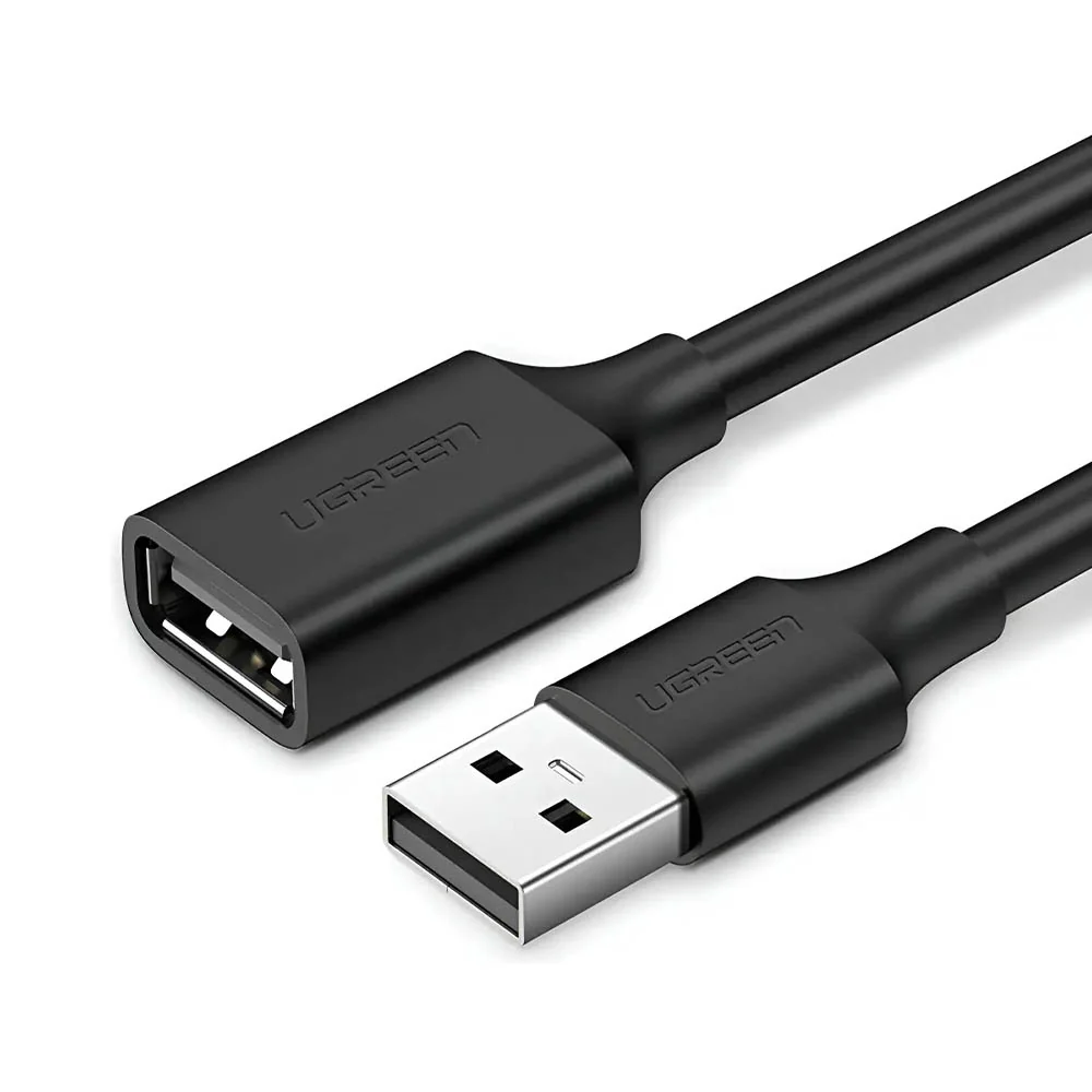 Cabo Extensor USB 2.0 UGREEN US103 2 Metros A Macho para Fêmea 480Mbps Preto