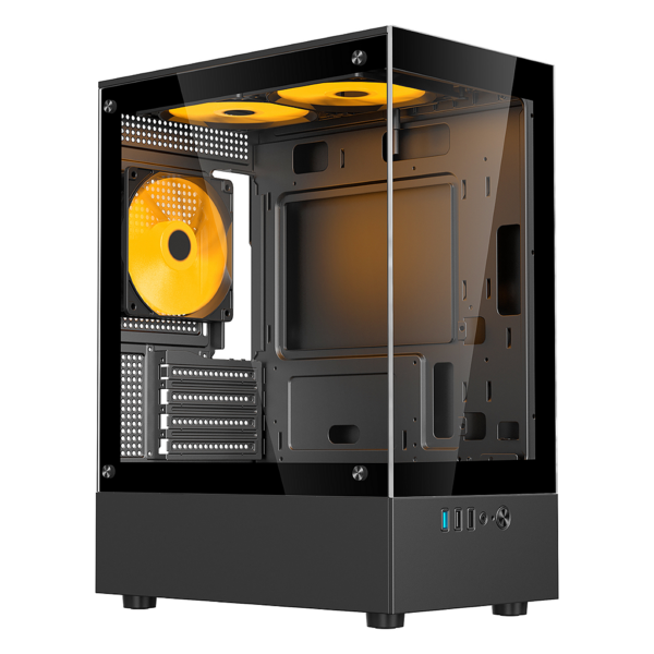 PC Gamer Intel Core i5-10600 RX 580 8GB 16GB DDR4 SSD 256GB NVMe Gabinete Bluecase Nuker Lateral de Vidro