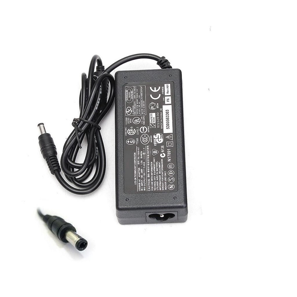 Fonte Carregador Notebook 19V 3.42A 65W Plug 5.5x2.5mm Positivo Asus CCE Philco