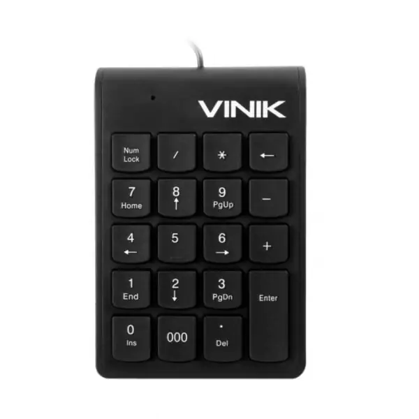 Teclado Numérico USB VINIK DT91 19 Teclas Preto 1.8m