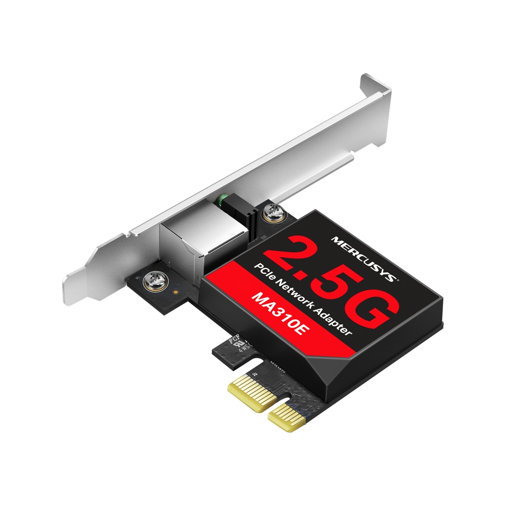 Placa de Rede PCIe 2.5GbE MERCUSYS MA310E Wake-on-LAN EEE