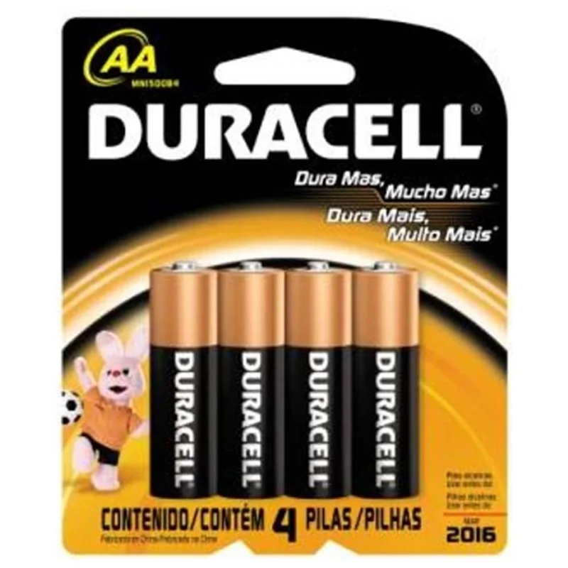 Pilha Alcalina AA DURACELL 1.5V LR6 MN1500 Cartela com 4 Unidades - foto 3