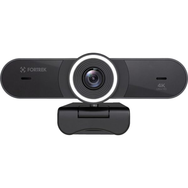 Webcam FORTREK VISION 40 4K Ultra HD Grande Angular 120 Graus com Ring Light e Microfone