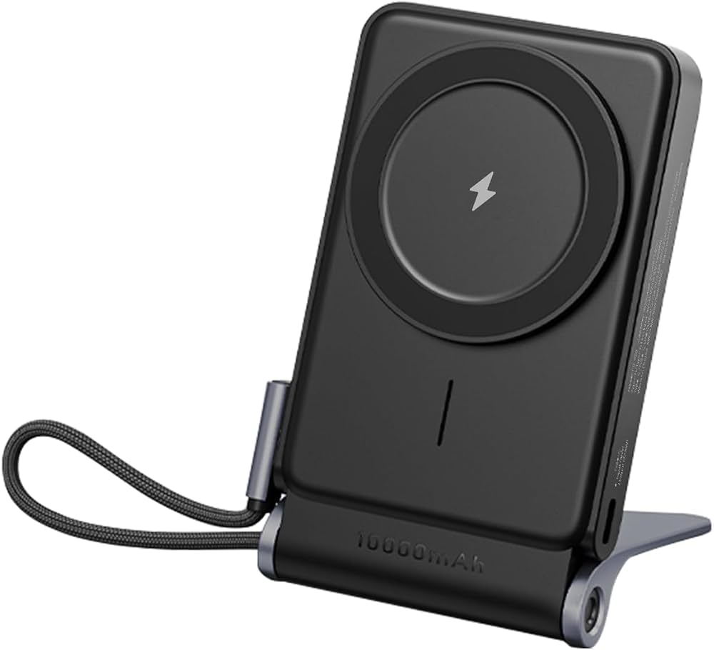 Power Bank Portátil HREBOS PB-930 10000mAh 22.5W com Indução e Cabos Integrados Preto