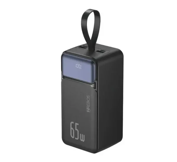 Power Bank Portátil HREBOS PB-960 50000mAh 65W USB-C Preto