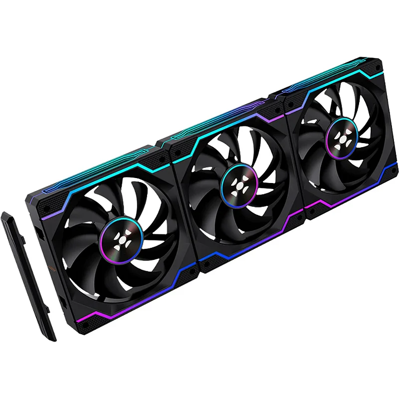 Cooler Fan FORTREK Twister 120mm ARGB Sem Fio Preto - foto 2