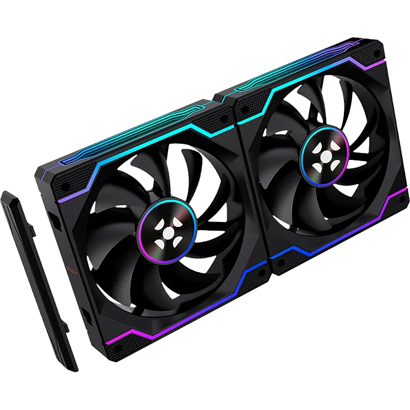 Cooler Fan FORTREK Twister 120mm ARGB Sem Fio Preto - foto 5