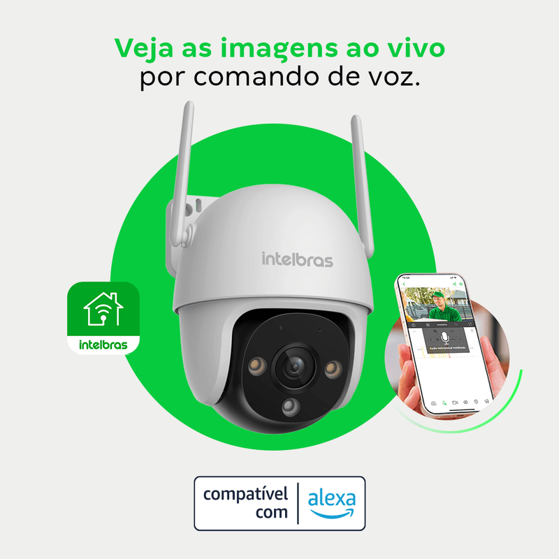 Câmera de Segurança INTELBRAS IM7 S Full Color Wi-Fi HD Pan/Tilt IP66 MicroSD 256GB - foto 3
