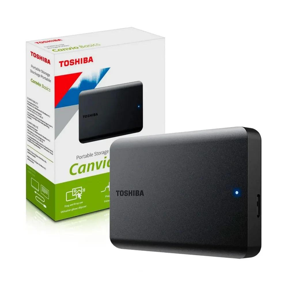 HD Externo TOSHIBA Canvio Basics 4TB USB 3.2 Gen1 2.5pol Preto