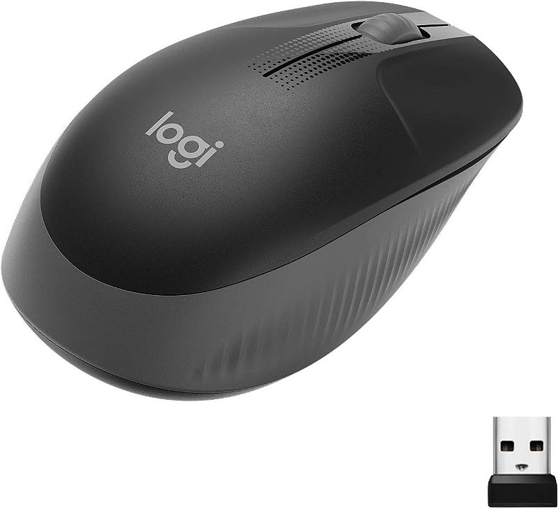 Mouse LOGITECH M190 910-005902 Sem Fio 1000DPI Cinza
