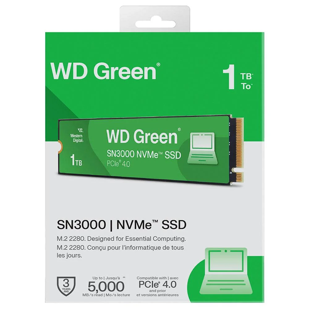 SSD WESTERN DIGITAL SN3000 1.0TB NVMe M.2 5000/4200MB/s