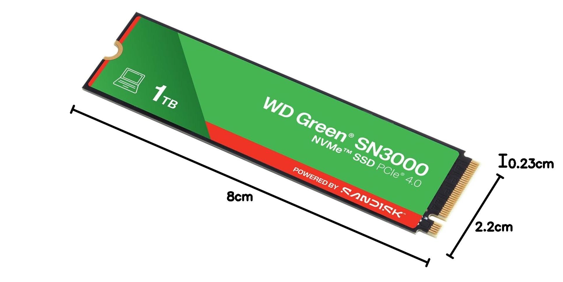 SSD WESTERN DIGITAL SN3000 1.0TB NVMe M.2 5000/4200MB/s - foto 2