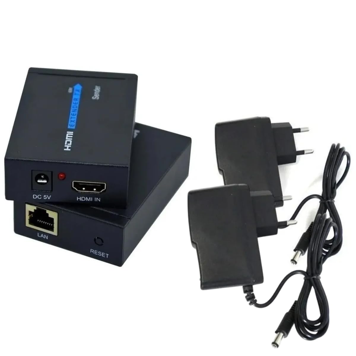 Extensor HDMI 60 Metros RJ45 Cat5 Cat6 3D 1080p Plug and Play Bivolt