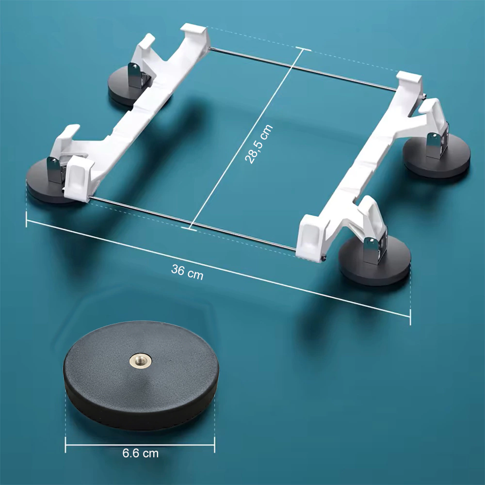 Suporte Veicular Magnético para Starlink Mini 4 Ímãs 66mm Branco - foto 3