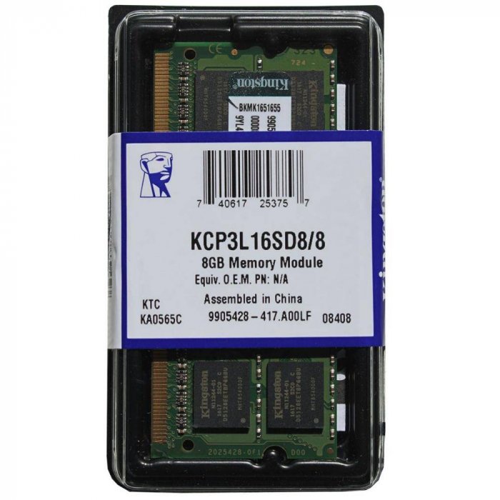 Memória RAM DDR3L 8GB 1600MHz Notebook KINGSTON KVR16LS11/8 - foto 2