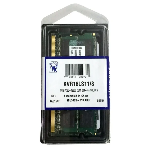 Memória RAM DDR3L 8GB 1600MHz Notebook KINGSTON KVR16LS11/8