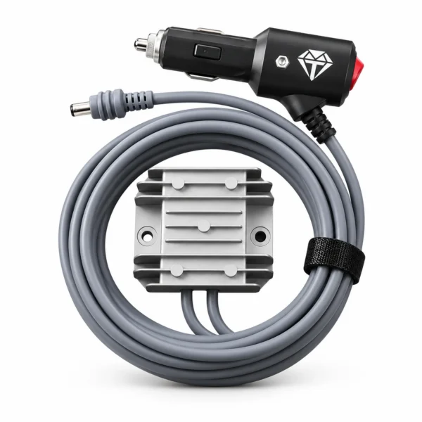 Conversor veicular 12/24 V para 30 V da Starlink Mini, com plugue de acendedor, módulo regulador de alumínio e cabo de 4 metros