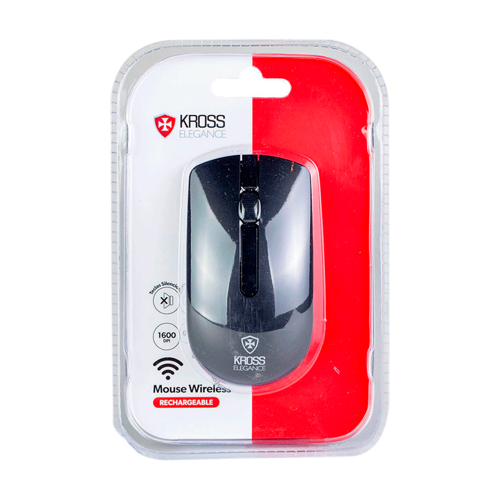 Mouse KROSS ELEGANCE KE-M305 Sem Fio Recarregável 1600DPI Preto - foto 5