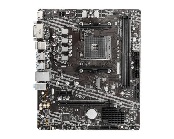 Placa-Mãe AM4 A520M-A PRO MSI DDR4 NVMe mATX