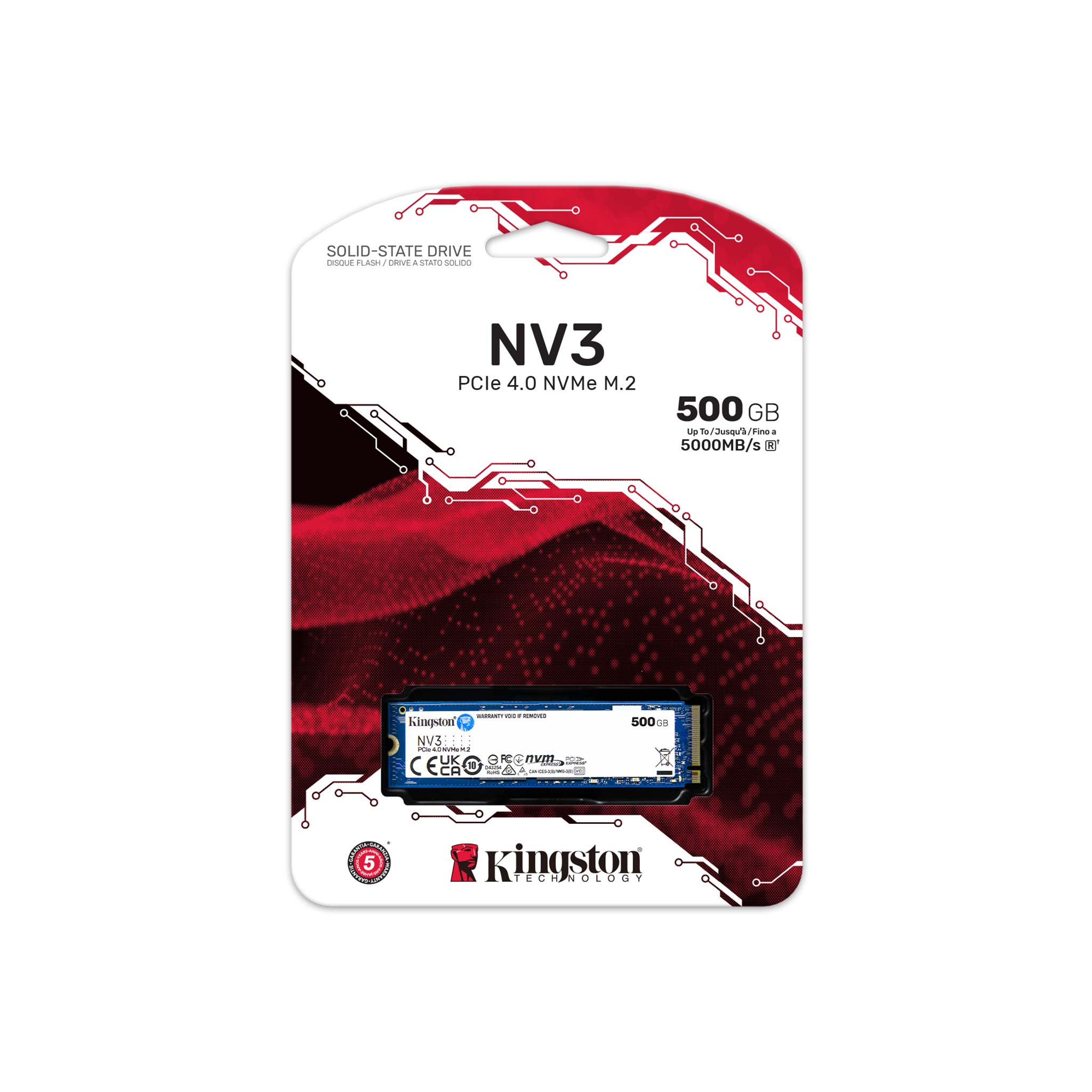 SSD M.2 NVMe 500GB KINGSTON NV3 PCIe 4.0 5000MB/s SNV3S/500G - foto 3