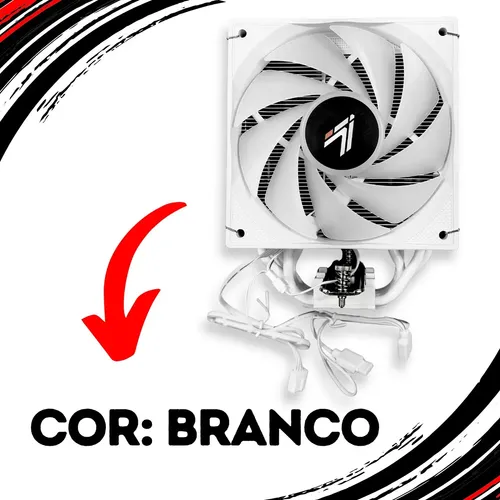 Air Cooler HI LEVEL ELITE GHOST 120mm ARGB TDP 240W Intel/AMD Branco - foto 3