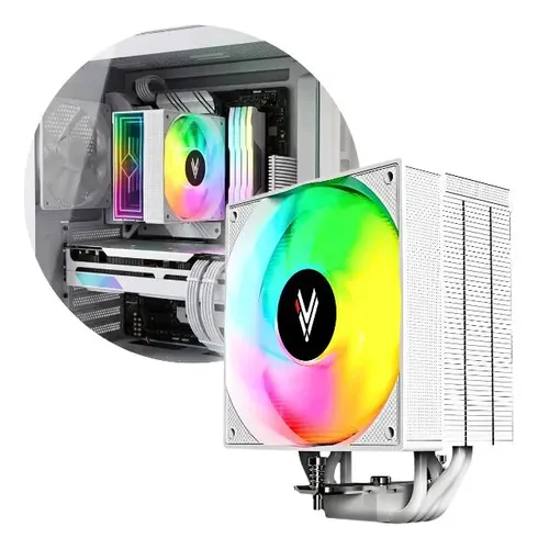 Air Cooler HI LEVEL ELITE GHOST 120mm ARGB TDP 240W Intel/AMD Branco - foto 4