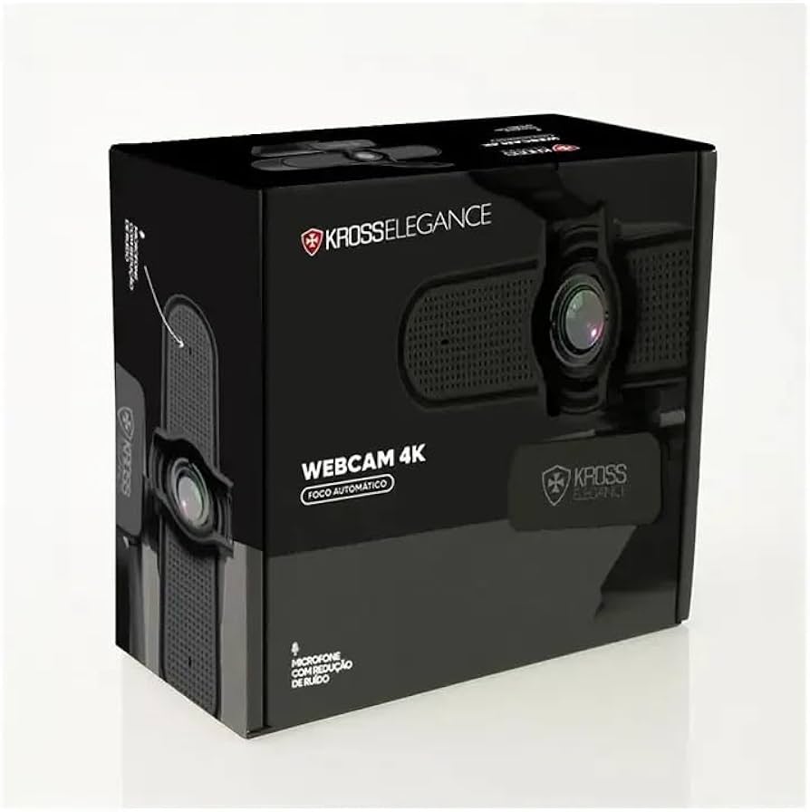 Webcam KROSS ELEGANCE KE-WBA1084K 4K 30fps Foco Automático Microfone Integrado - foto 3