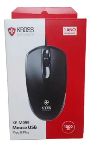 Mouse KROSS ELEGANCE KE-M099 1200DPI USB Preto - foto 3