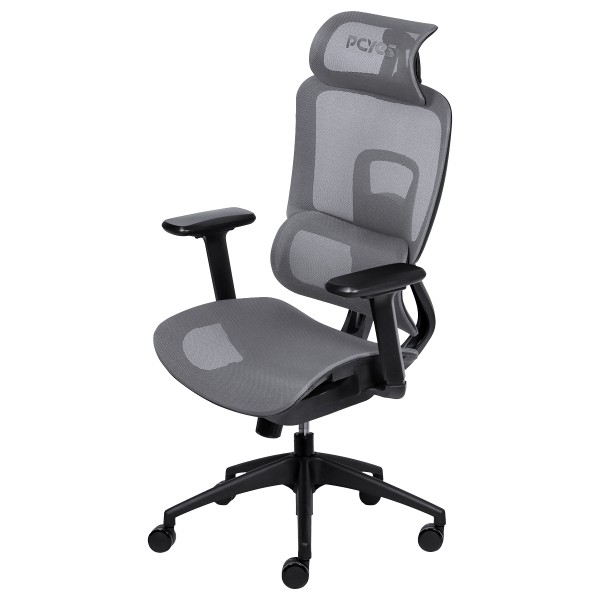 Cadeira Gamer PCYES MS5 Mesh Ergonômica 150kg Apoio Braço 3D Encosto Regulável Cinza - foto 4