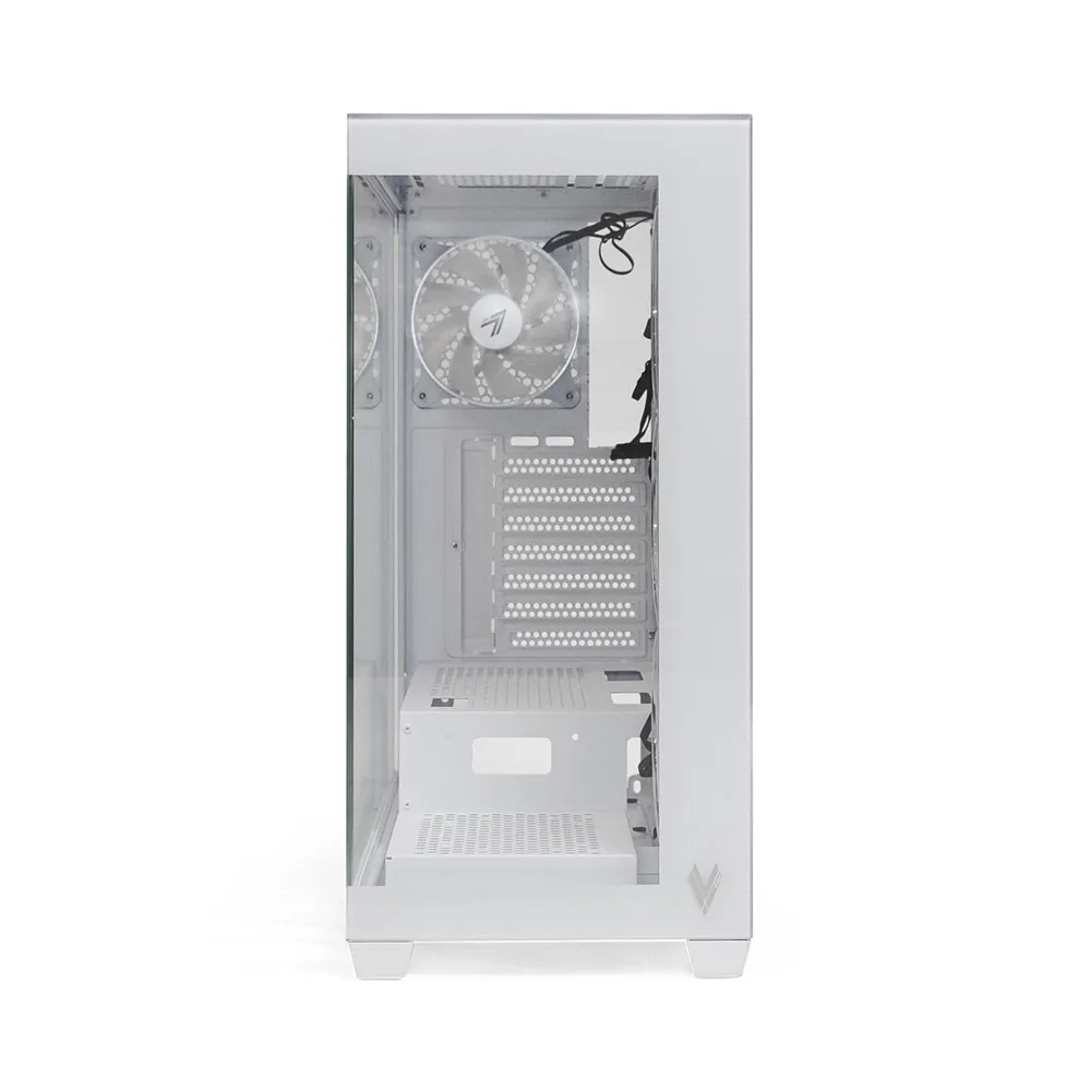 Gabinete Gamer HI LEVEL LV510WH Aquário Mid Tower Branco 4 Fans ARGB Vidro ATX/mATX/ITX USB 3.0 Sem Fonte - foto 4