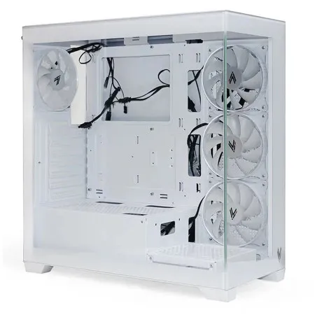 Gabinete Gamer HI LEVEL LV510WH Aquário Mid Tower Branco 4 Fans ARGB Vidro ATX/mATX/ITX USB 3.0 Sem Fonte - foto 6