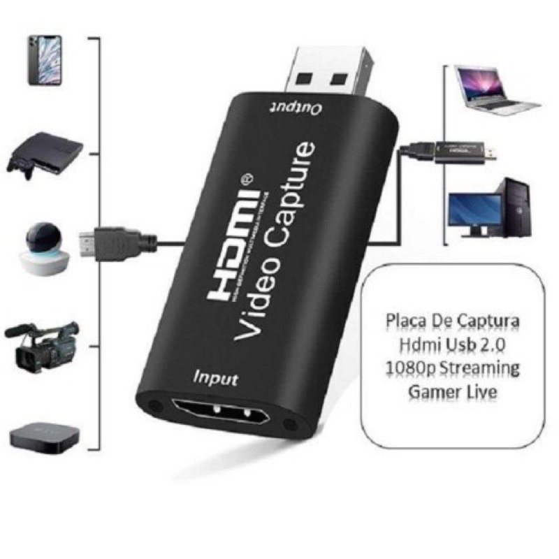 Placa de Captura HDMI para USB 2.0 EXBOM CV-U2C70 4K 1080p 60Hz Plug and Play - foto 4