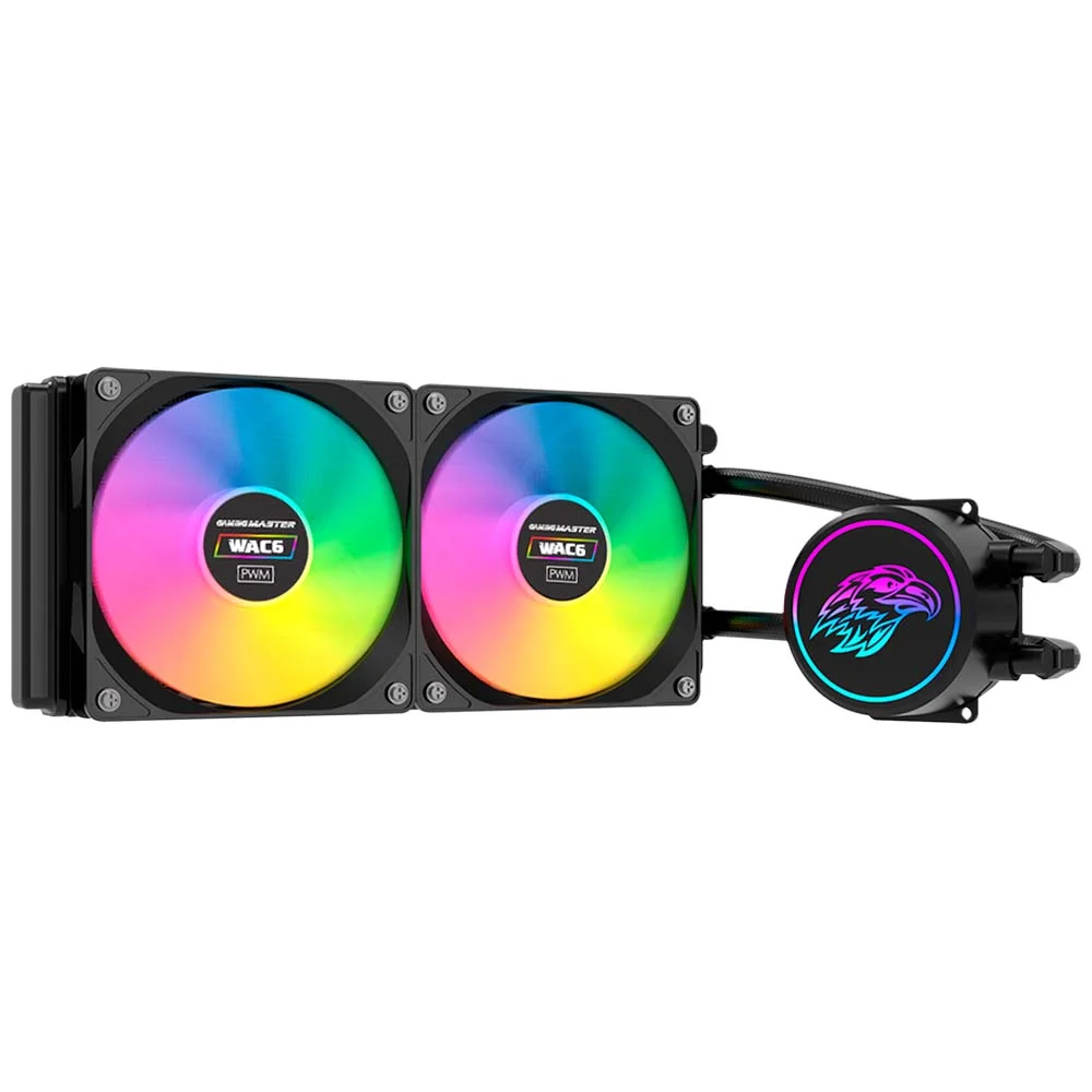 Water Cooler KMEX WAC6 240mm LED Multicolor Intel/AMD Preto - foto 2