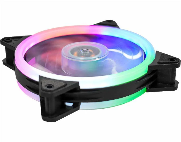 Cooler Fan KMEX AAFA F136 120mm LED Colorido Double Ring - foto 2