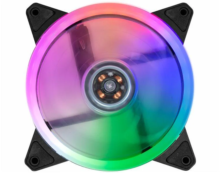Cooler Fan KMEX AAFA F136 120mm LED Colorido Double Ring - foto 3