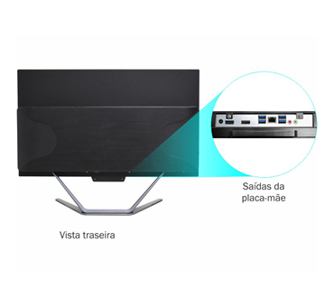 All in One KMEX HB-24G2 L6 23.8pol Intel N5095 Wi-Fi Fonte 60W (sem memória/SSD) - foto 3