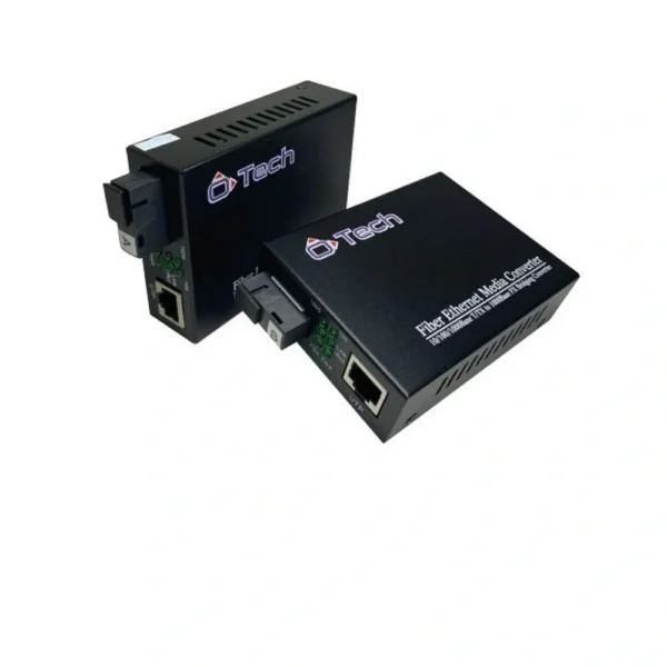 Conversor de Mídia Fibra Óptica Gigabit 20km Monomodo Par RJ45 Bivolt TX/RX