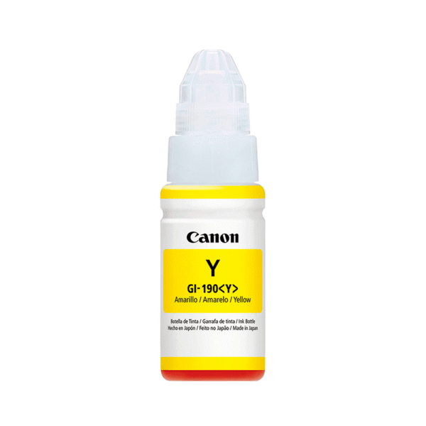Refil de Tinta CANON GI-190 Y Amarelo 70ml 7.000 Páginas