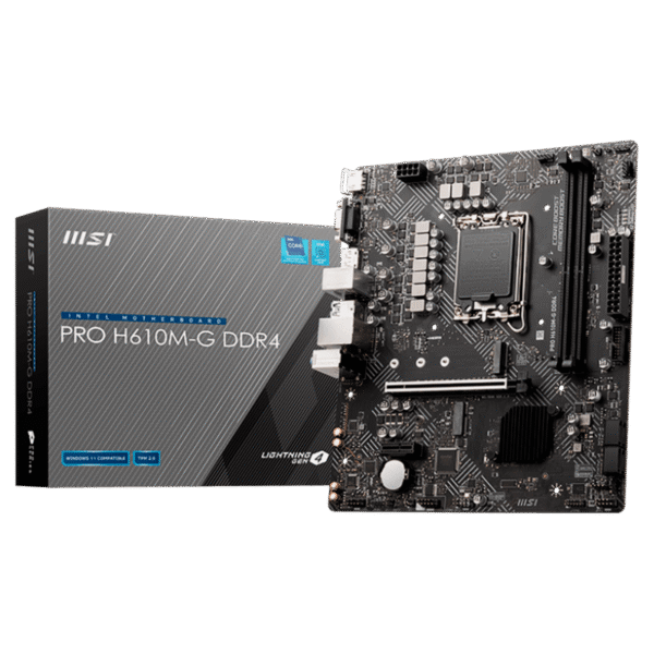 Placa-Mãe LGA1700 H610 MSI PRO H610M-G DDR4 mATX