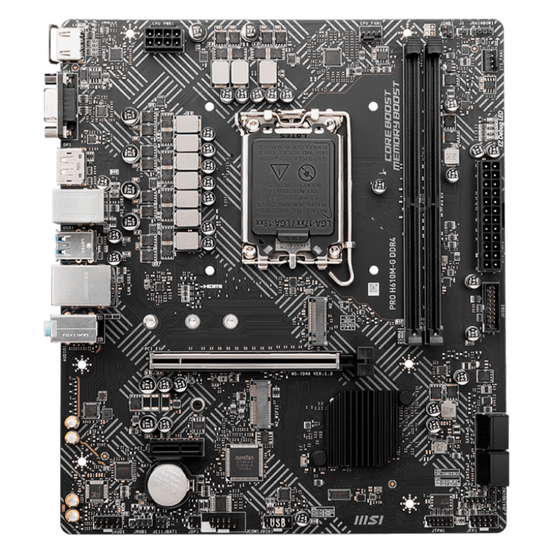 Placa-Mãe LGA1700 H610 MSI PRO H610M-G DDR4 mATX - foto 2