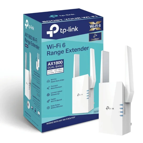 Repetidor Wi-Fi 6 AX1800 Dual Band TP-Link RE605X Bivolt