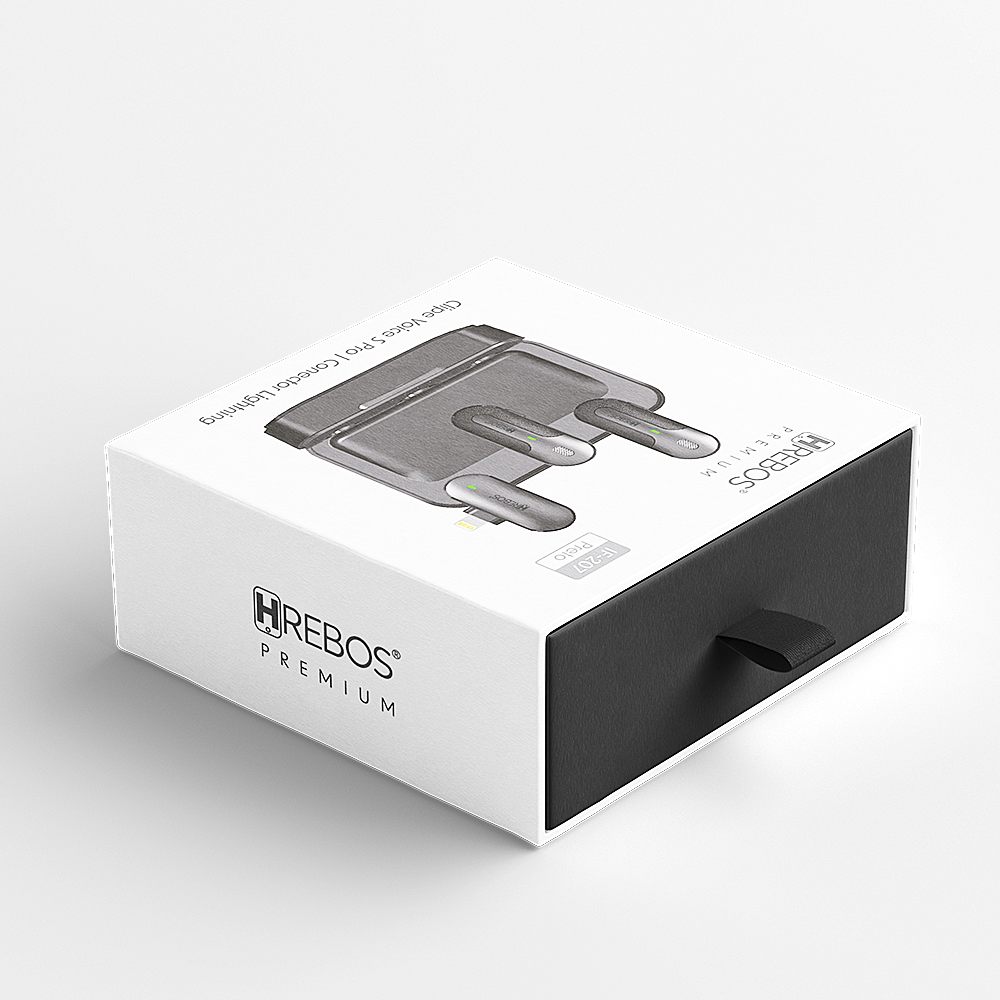 Microfone de Lapela Sem Fio Duplo HREBOS IF-207 Clip Voice S Pro Lightning - foto 4