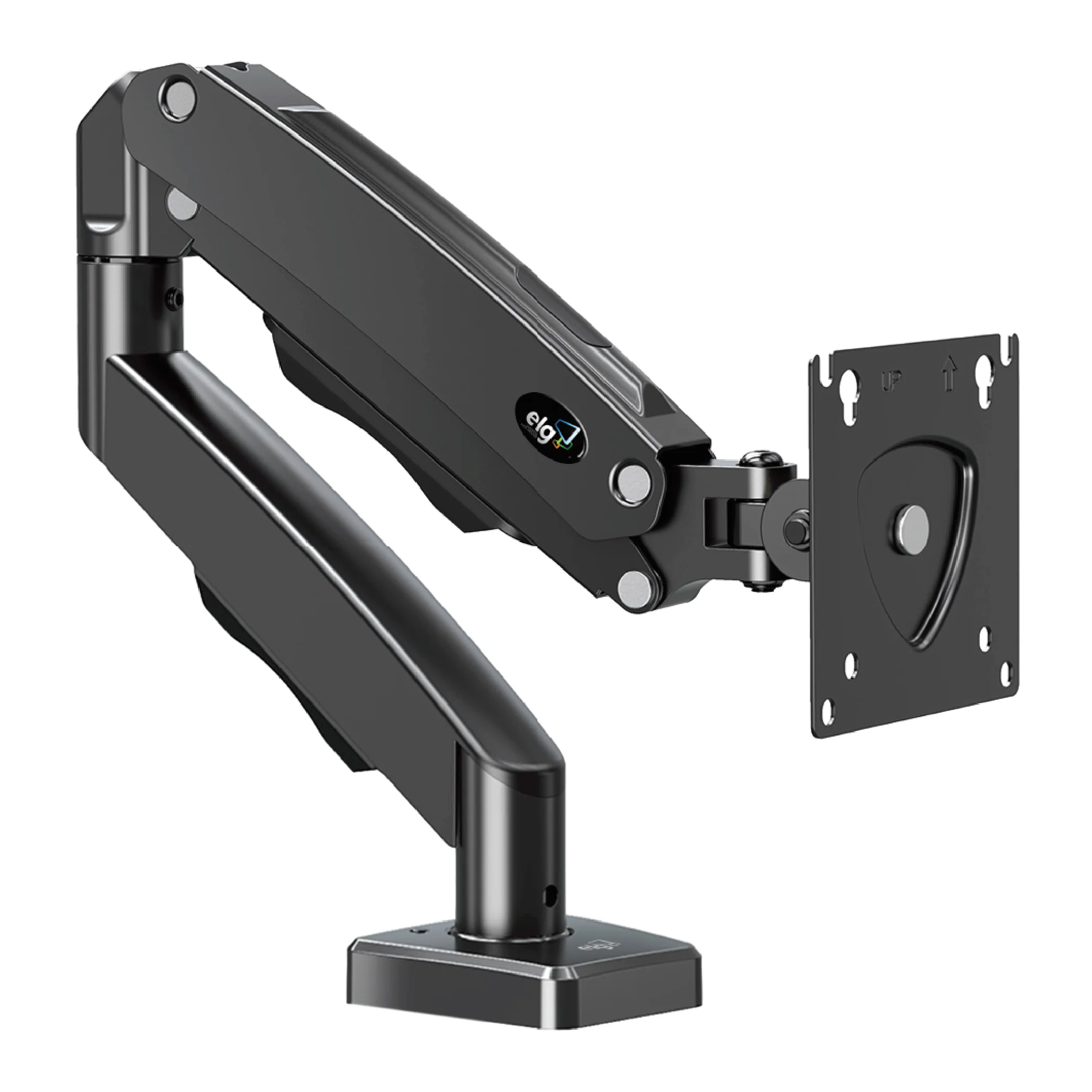 Suporte de Mesa para Monitor ELG F80N Pistão a Gás Articulado VESA 75/100mm 17-35pol até 9kg Preto - foto 2