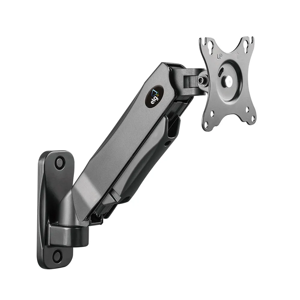 Suporte de Parede ELG F410 para Monitor 17-34pol Pistão a Gás Articulado VESA 75/100mm até 9kg Preto