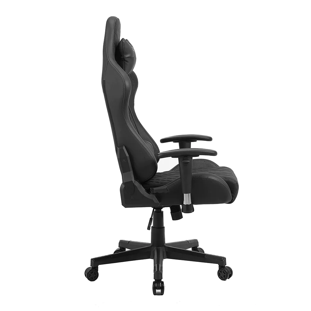 Cadeira Gamer LEVEL LVC031BI Preta Reclinável 180° Braço 2D Base Ferro Pistão Classe 4 - foto 3