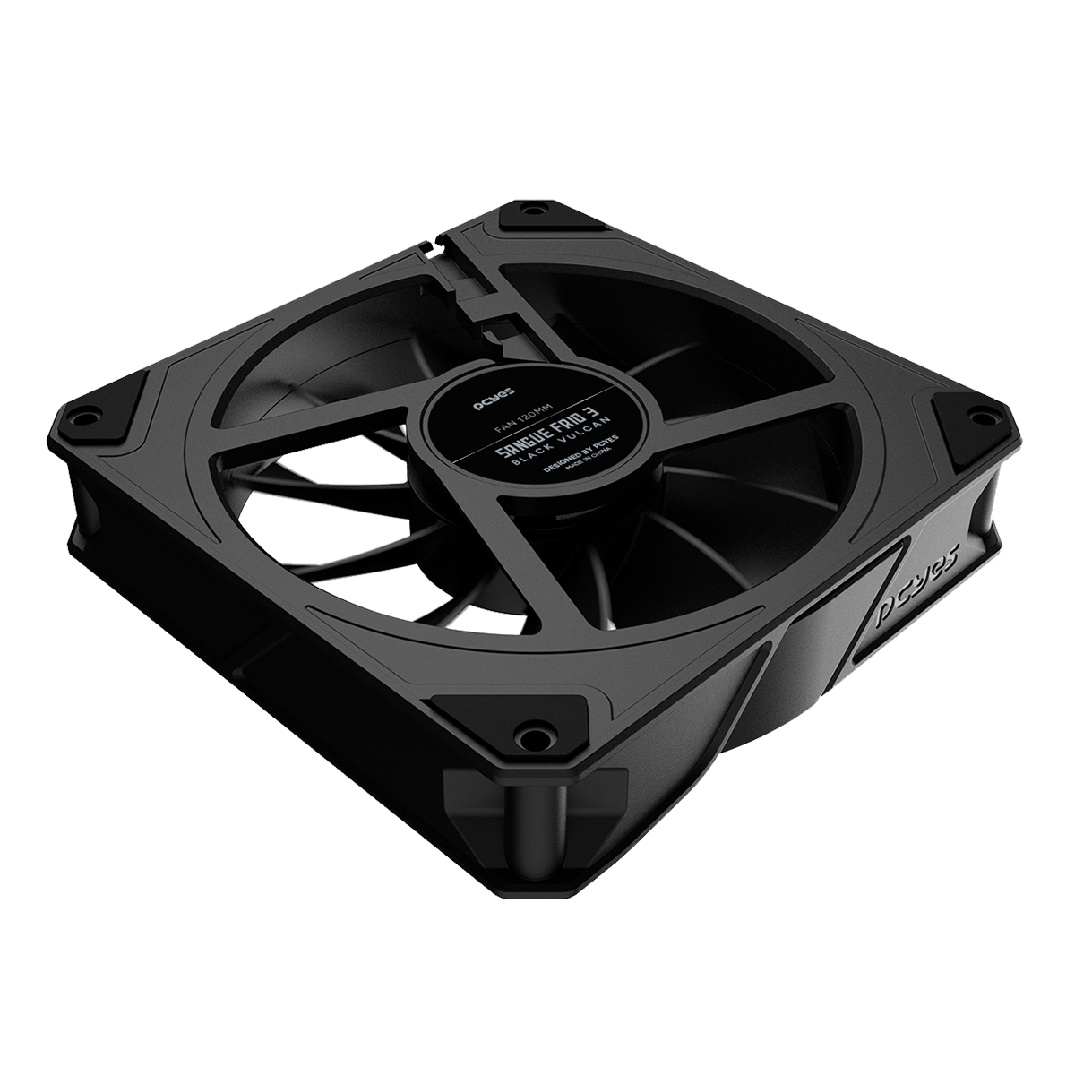 Cooler Fan 120mm PCYES Sangue Frio 3 Black Vulcan PWM 4 Pinos FSF3BR - foto 5
