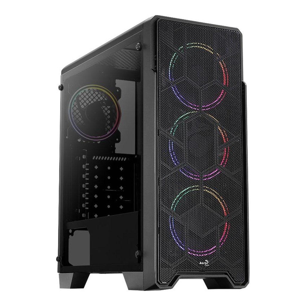 Gabinete Gamer AEROCOOL Ore Saturn FRGB 3 Fans Preto - foto 4