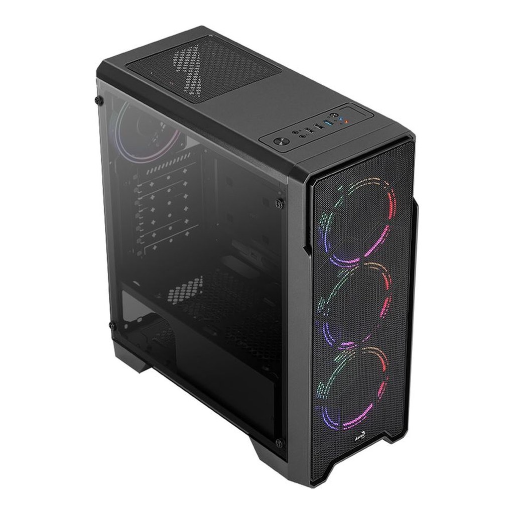 Gabinete Gamer AEROCOOL Ore Saturn FRGB 3 Fans Preto - foto 5