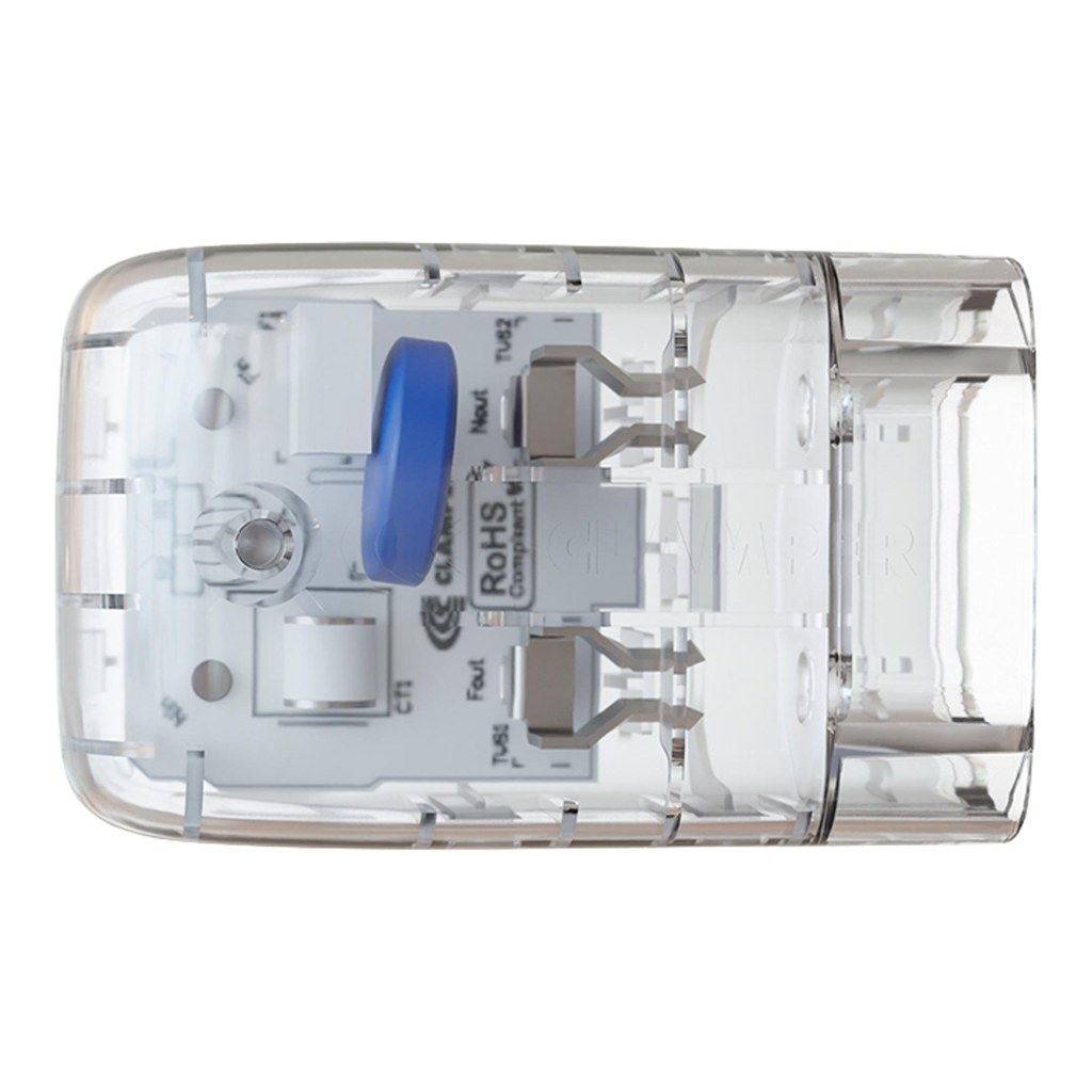 Protetor de Surto 1 Tomada 20A 2P Pocket Fit CLAMPER Transparente - foto 6