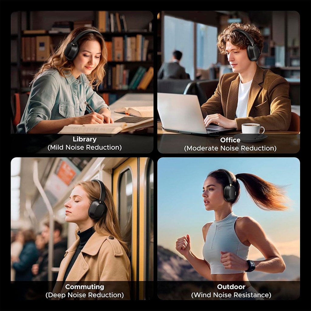 Headphone Bluetooth UGREEN HiTune Max5C ANC Over-Ear Até 75h USB-C Preto - foto 6